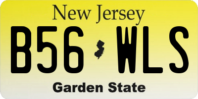 NJ license plate B56WLS