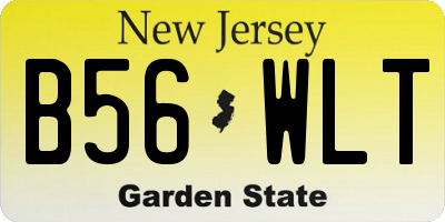NJ license plate B56WLT