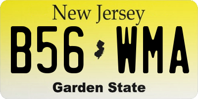 NJ license plate B56WMA