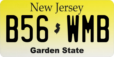 NJ license plate B56WMB