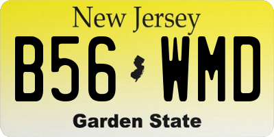 NJ license plate B56WMD