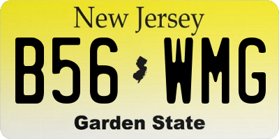 NJ license plate B56WMG