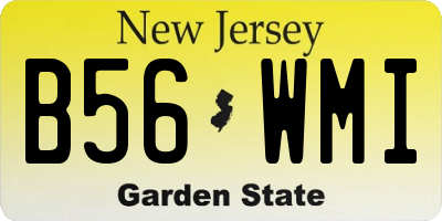 NJ license plate B56WMI