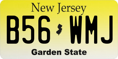 NJ license plate B56WMJ