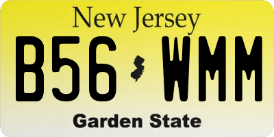 NJ license plate B56WMM