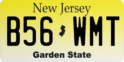 NJ license plate B56WMT