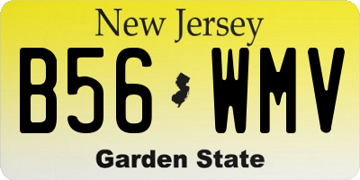 NJ license plate B56WMV