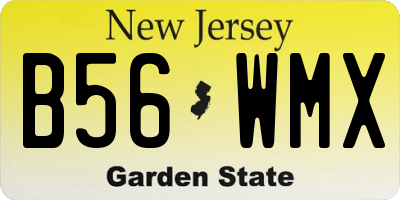 NJ license plate B56WMX