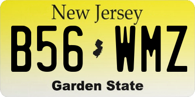 NJ license plate B56WMZ