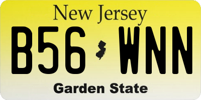 NJ license plate B56WNN