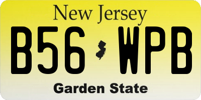 NJ license plate B56WPB