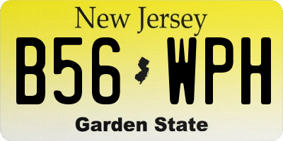 NJ license plate B56WPH