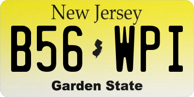 NJ license plate B56WPI