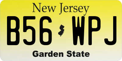 NJ license plate B56WPJ