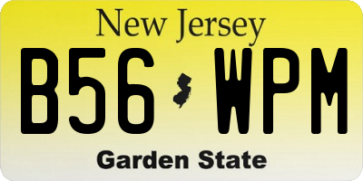 NJ license plate B56WPM