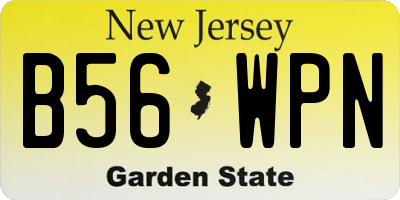 NJ license plate B56WPN