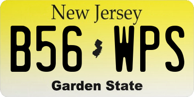NJ license plate B56WPS