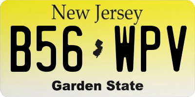 NJ license plate B56WPV