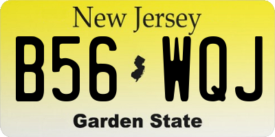 NJ license plate B56WQJ