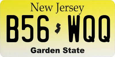 NJ license plate B56WQQ
