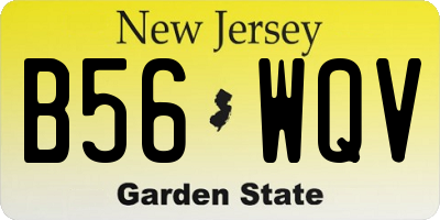 NJ license plate B56WQV