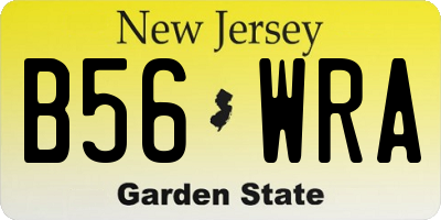 NJ license plate B56WRA