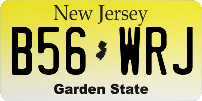 NJ license plate B56WRJ