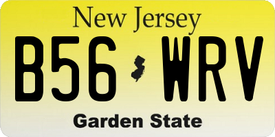 NJ license plate B56WRV