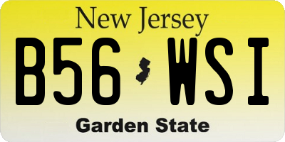 NJ license plate B56WSI