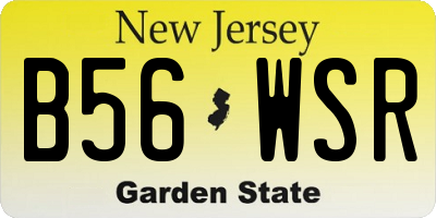NJ license plate B56WSR