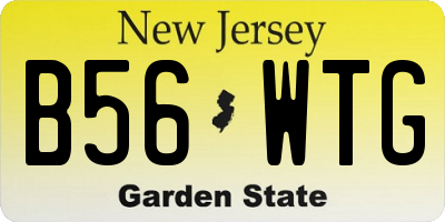 NJ license plate B56WTG