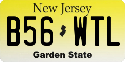 NJ license plate B56WTL