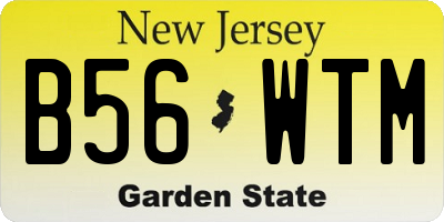 NJ license plate B56WTM