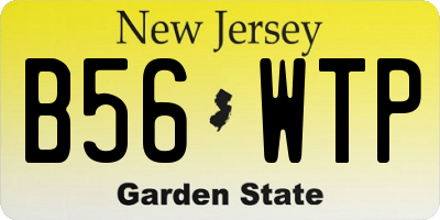 NJ license plate B56WTP