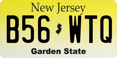 NJ license plate B56WTQ