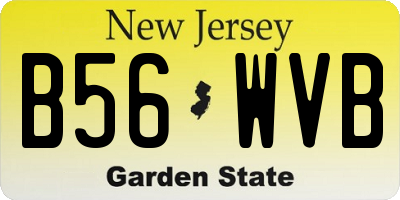 NJ license plate B56WVB