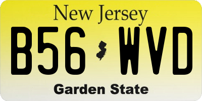 NJ license plate B56WVD
