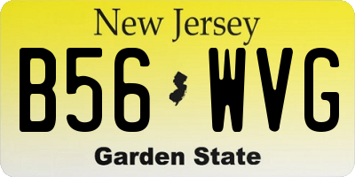 NJ license plate B56WVG