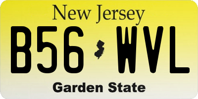 NJ license plate B56WVL
