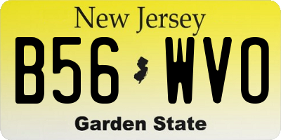 NJ license plate B56WVO