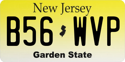 NJ license plate B56WVP