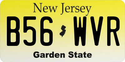 NJ license plate B56WVR