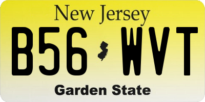 NJ license plate B56WVT
