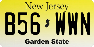 NJ license plate B56WWN
