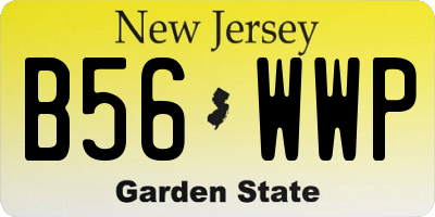 NJ license plate B56WWP