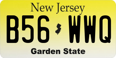NJ license plate B56WWQ