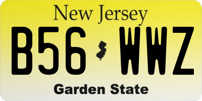 NJ license plate B56WWZ