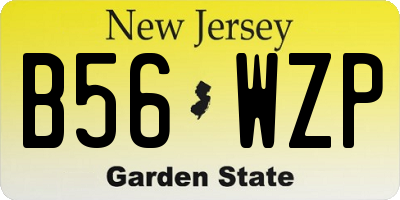 NJ license plate B56WZP