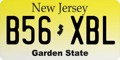 NJ license plate B56XBL