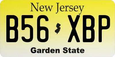 NJ license plate B56XBP